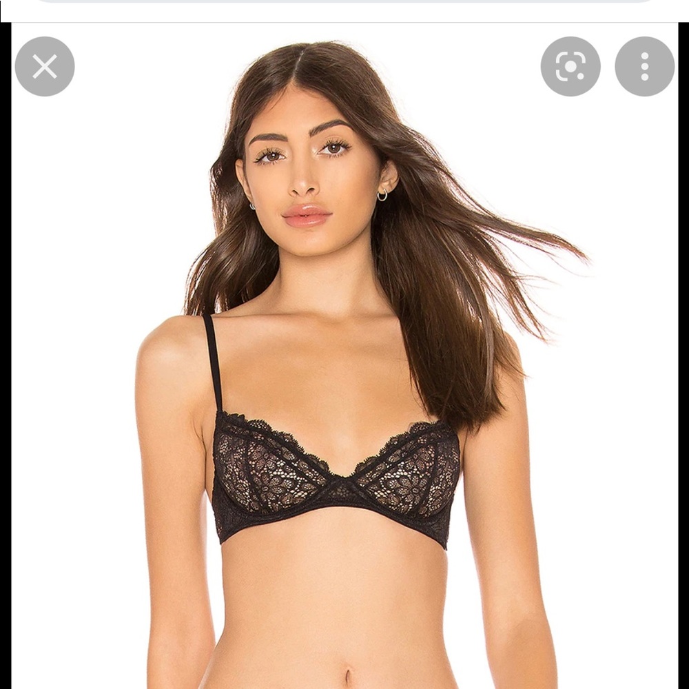 LES GIRLS LES BOYS Daisy Underwire Lace Bra sz 34D NWOT